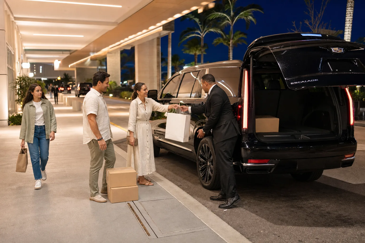 Transporte privado para compras em Miami — Motorista VIP Transporte privado para compras nos outlets de Miami