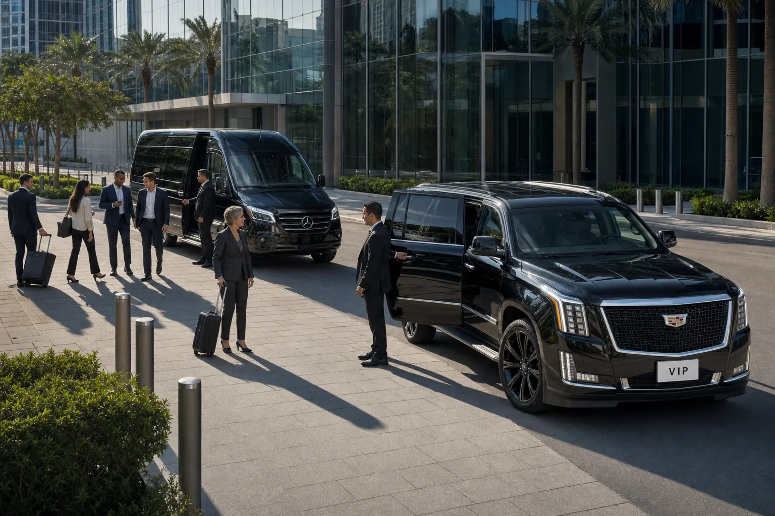 Transporte corporativo executivo para grupos — Motorista VIP Transporte corporativo executivo para grupos de negócios em Miami