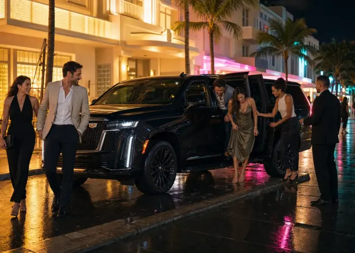 Transporte noturno privado para jantares e festas em Miami